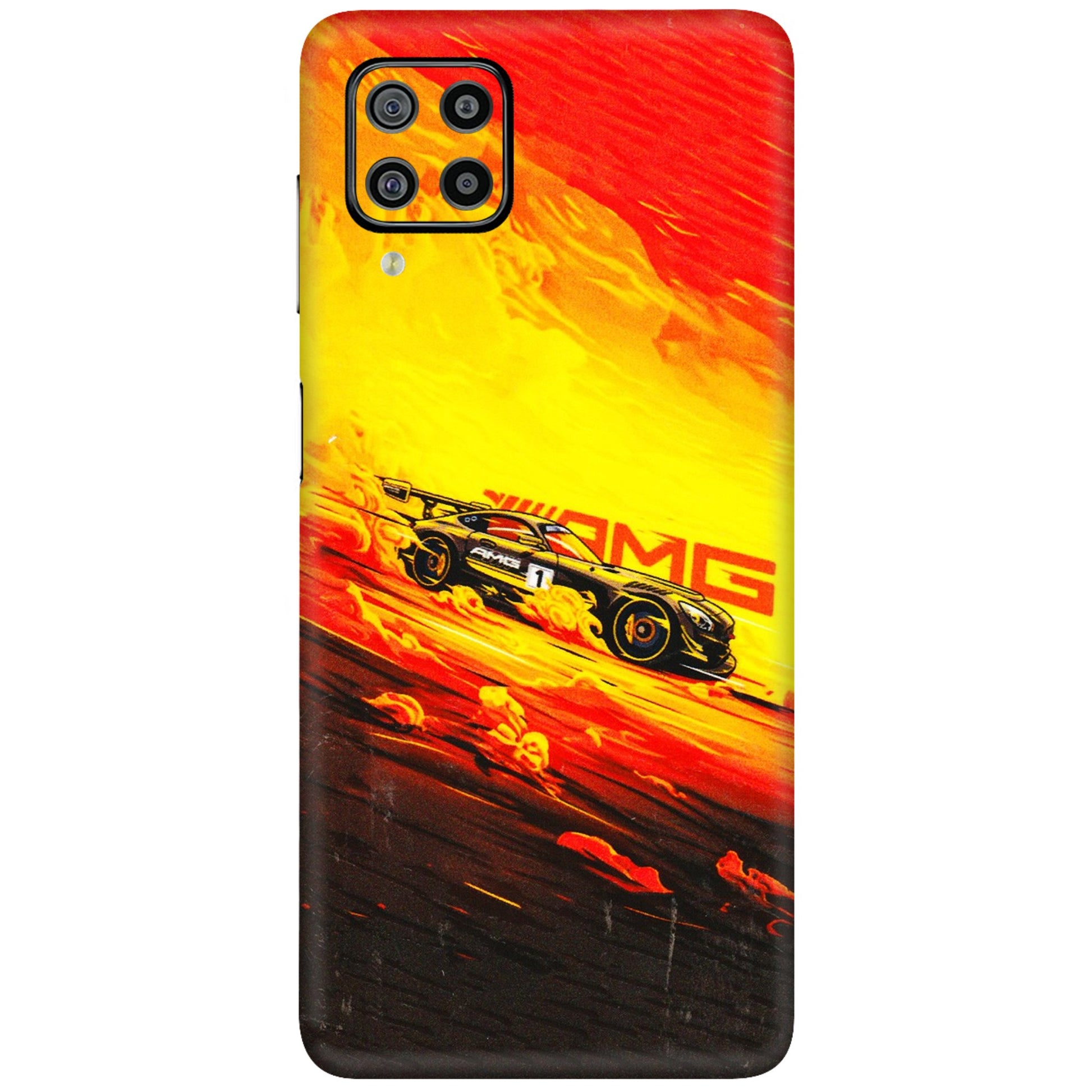 Samsung M/F/Note/Flip and C Phone Skins (All Models) - AMG Car Speed Cover - 3D Embossed Finish (L-256) Samsung Galaxy F22