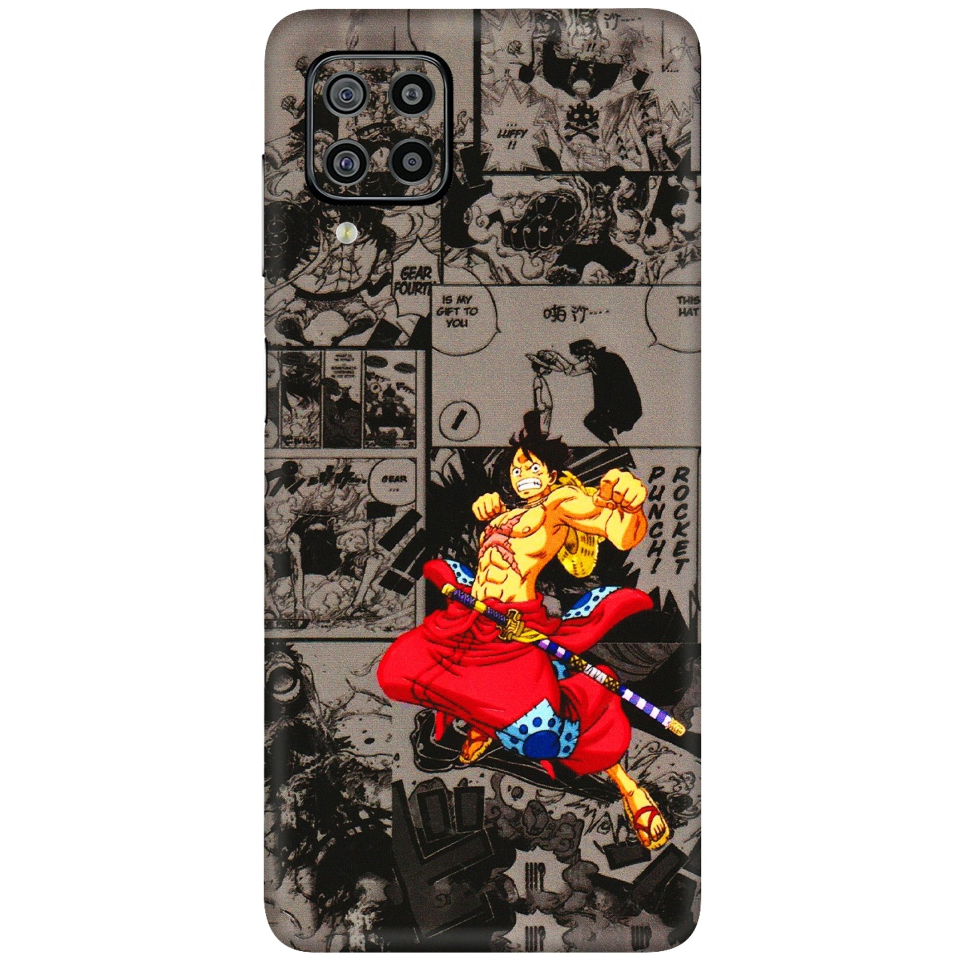 Samsung M/F/Note/Flip and C Phone Skins (All Models) - One Piece Rocket Punch Manga - 3D Embossed Finish (L-25) Samsung Galaxy F22