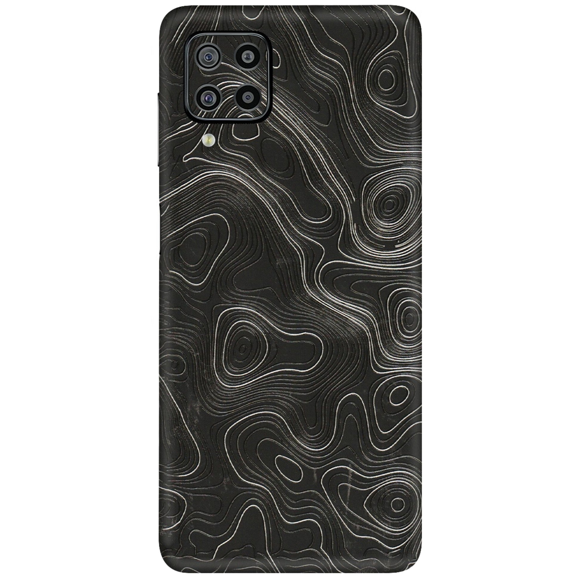 Samsung M/F/Note/Flip and C Phone Skins (All Models) - Abstract White Line Map - 3D Embossed Finish (L-269) Samsung Galaxy F22