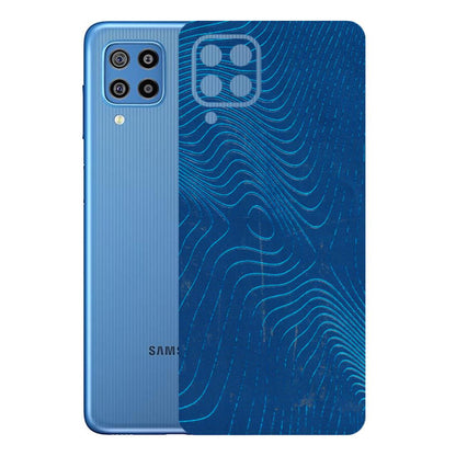 Samsung M/F/Note/Flip and C Phone Skins (All Models) - Abstract Blue Line Map - 3D Embossed Finish (L-272) Samsung Galaxy F22