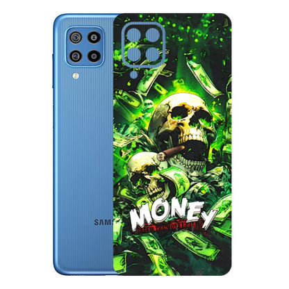 Samsung M/F/Note/Flip and C Phone Skins (All Models) - Skull Money - 3D Embossed Finish (L-303) Samsung Galaxy F22