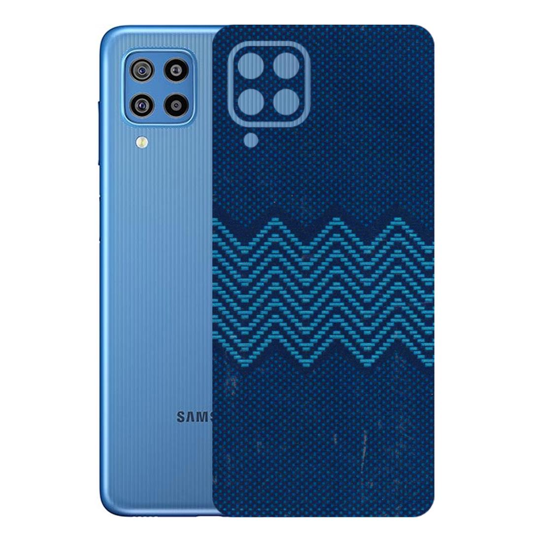 Samsung M/F/Note/Flip and C Phone Skins (All Models) - Blue Sober Waves - 3D Embossed Finish (L-306) Samsung Galaxy F22