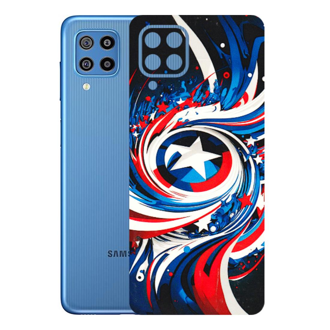 Samsung M/F/Note/Flip and C Phone Skins (All Models) - Captain America Logo - 3D Embossed Finish (L-307) Samsung Galaxy F22