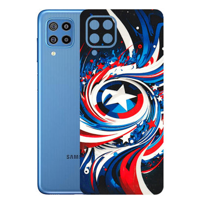 Samsung M/F/Note/Flip and C Phone Skins (All Models) - Captain America Logo - 3D Embossed Finish (L-307) Samsung Galaxy F22