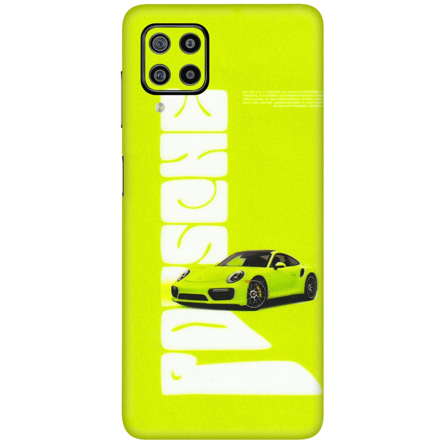 Samsung M/F/Note/Flip and C Phone Skins (All Models) - Lime Green Porche - 3D Embossed Finish (L-30) Samsung Galaxy F22