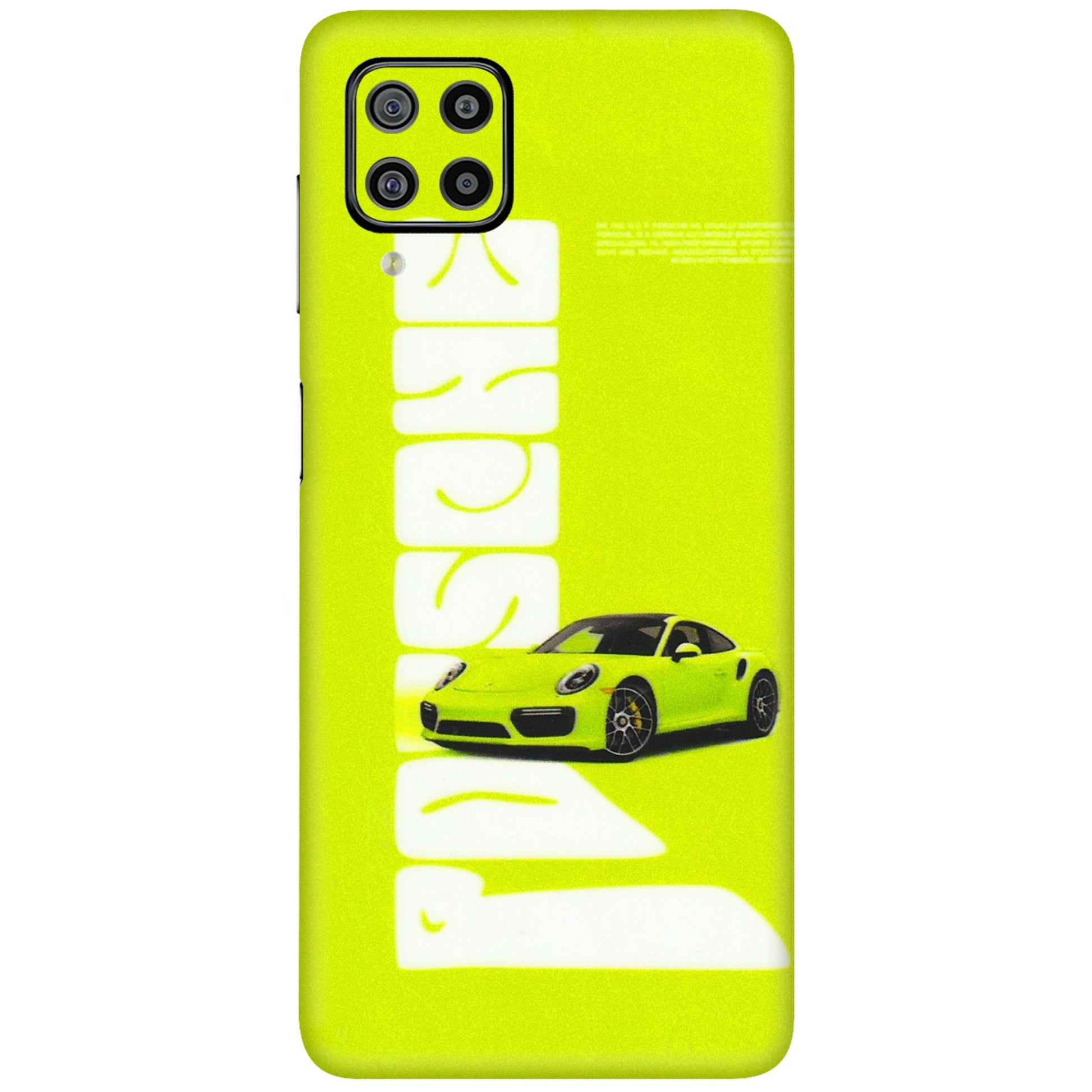 Samsung M/F/Note/Flip and C Phone Skins (All Models) - Lime Green Porche - 3D Embossed Finish (L-30) Samsung Galaxy F22