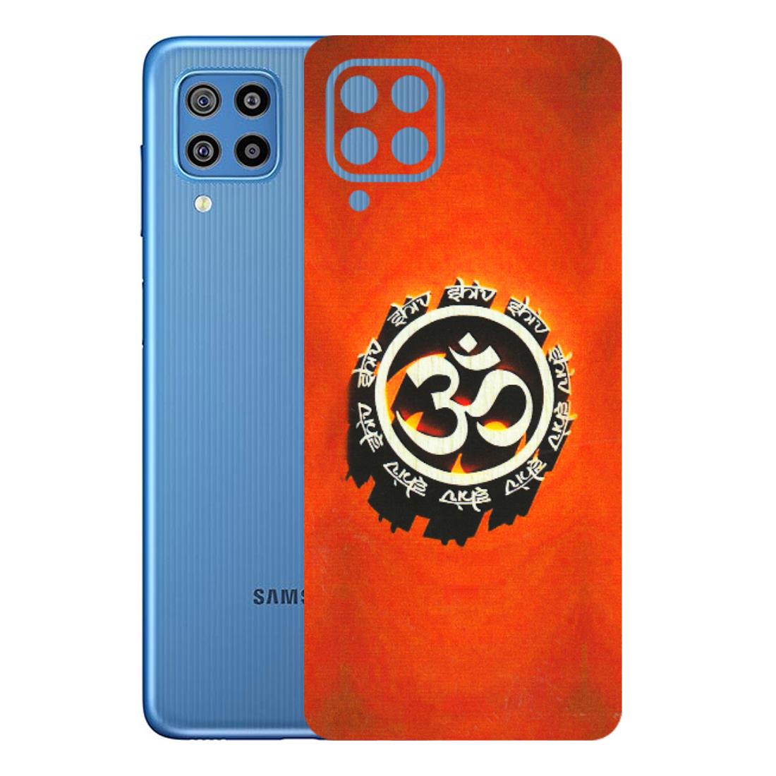 Samsung M/F/Note/Flip and C Phone Skins (All Models) - Aum Shiv Orange - 3D Embossed Finish (L-32) Samsung Galaxy F22