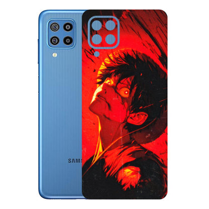 Samsung M/F/Note/Flip and C Phone Skins (All Models) - D.Luffy Power Up One Piece Anime - 3D Embossed Finish (L-326) Samsung Galaxy F22