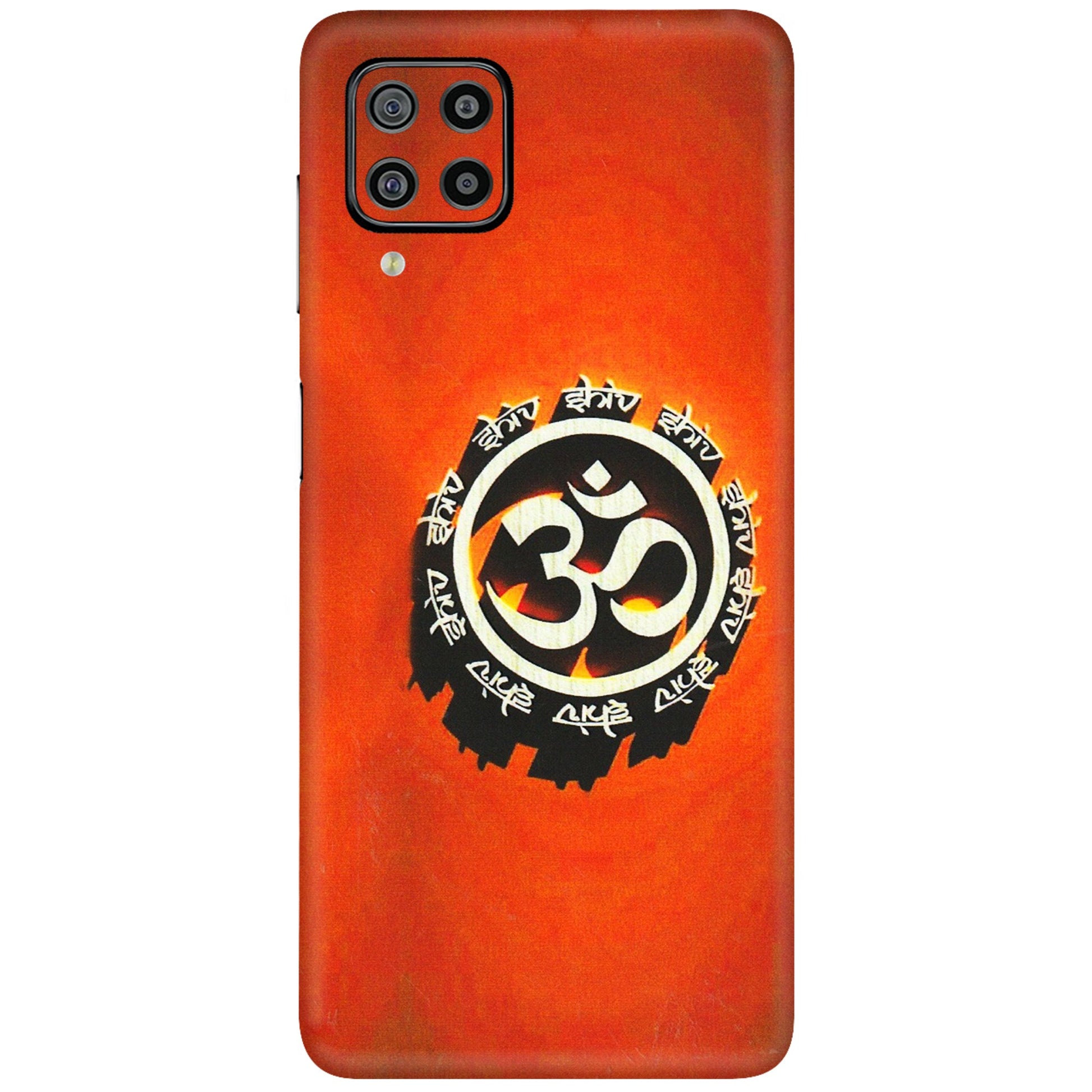 Samsung M/F/Note/Flip and C Phone Skins (All Models) - Aum Shiv Orange - 3D Embossed Finish (L-32) Samsung Galaxy F22