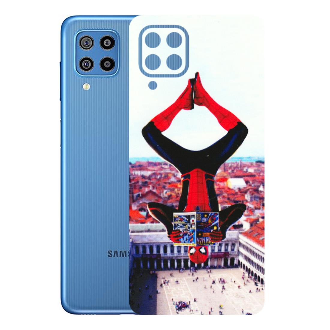 Samsung M/F/Note/Flip and C Phone Skins (All Models) - Spiderman Hanging - 3D Embossed Finish (L-53) Samsung Galaxy F22
