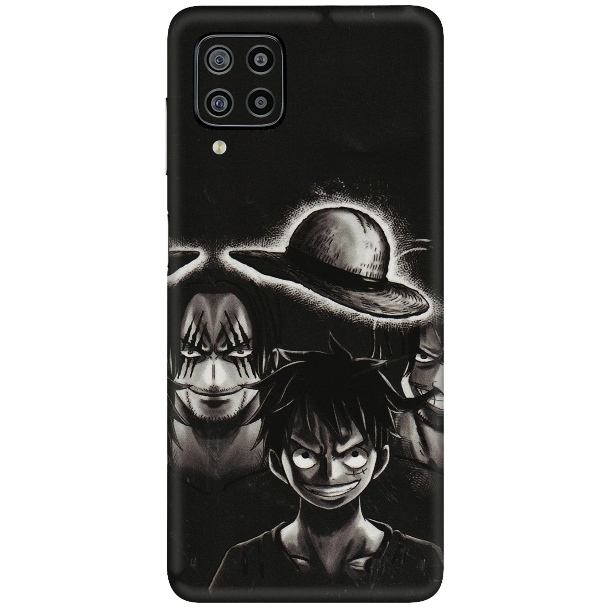 Samsung M/F/Note/Flip and C Phone Skins (All Models) - Black Luffy Hat - 3D Embossed Finish (L-57) Samsung Galaxy F22