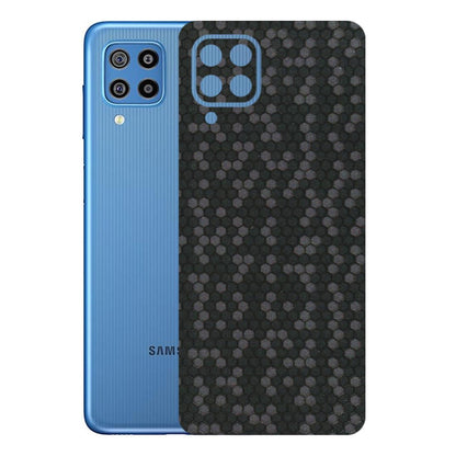 Samsung M/F/Note/Flip and C Phone Skins (All Models) - Black Grey Honeycomb Sober - 3D Embossed Finish (L-85) Samsung Galaxy F22