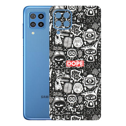 Samsung M/F/Note/Flip and C Phone Skins (All Models) - Dope Stay Classy Black Doodles - Matte Finish (M-126) Samsung Galaxy F22