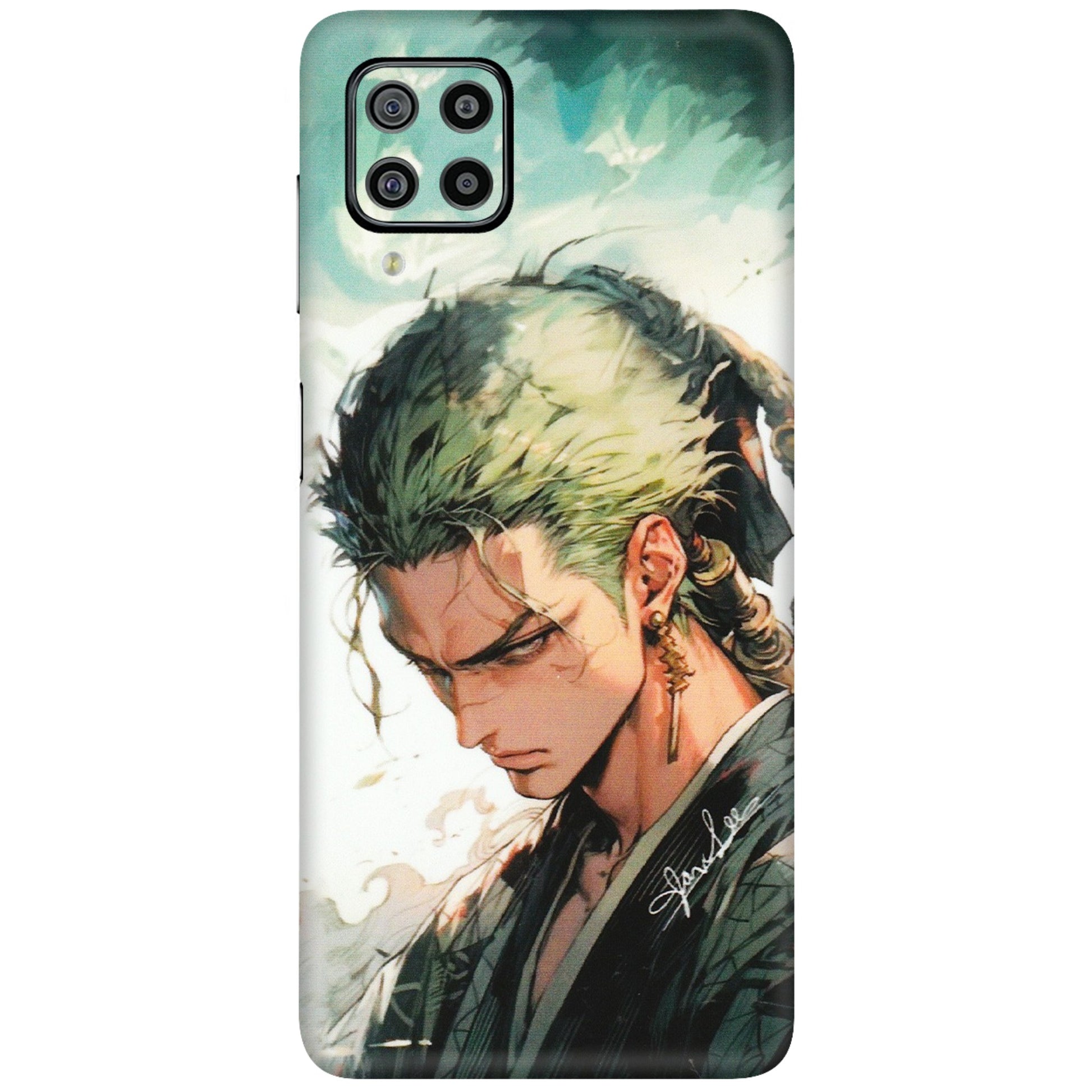 Samsung M/F/Note/Flip and C Phone Skins (All Models) - New Roronoa Zoro One Picece Anime - Matte Finish (M-140) Samsung Galaxy F22