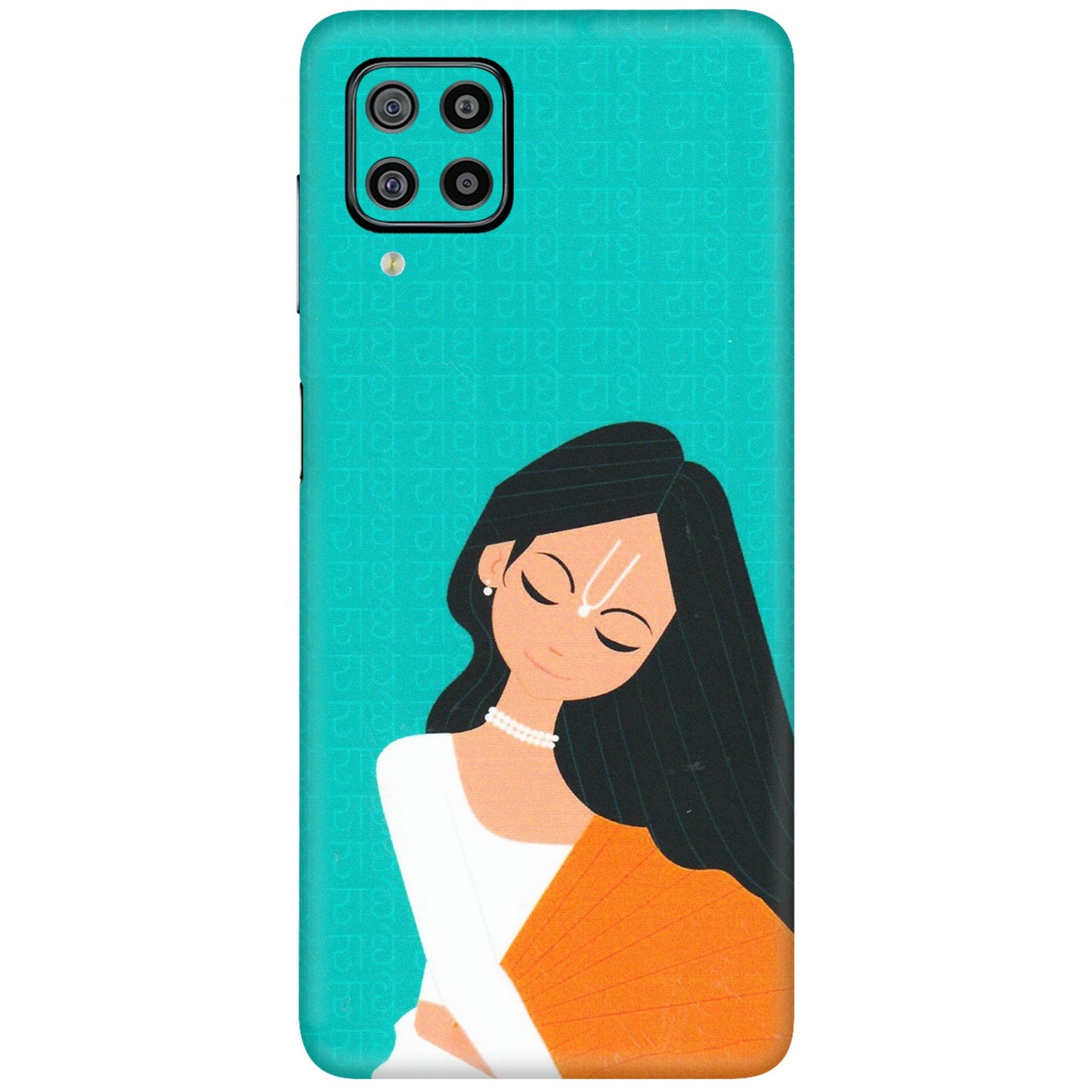 Samsung M/F/Note/Flip and C Phone Skins (All Models) - Radhe Radhe With Hindu Symbol - Matte Finish (M-164) Samsung Galaxy F22