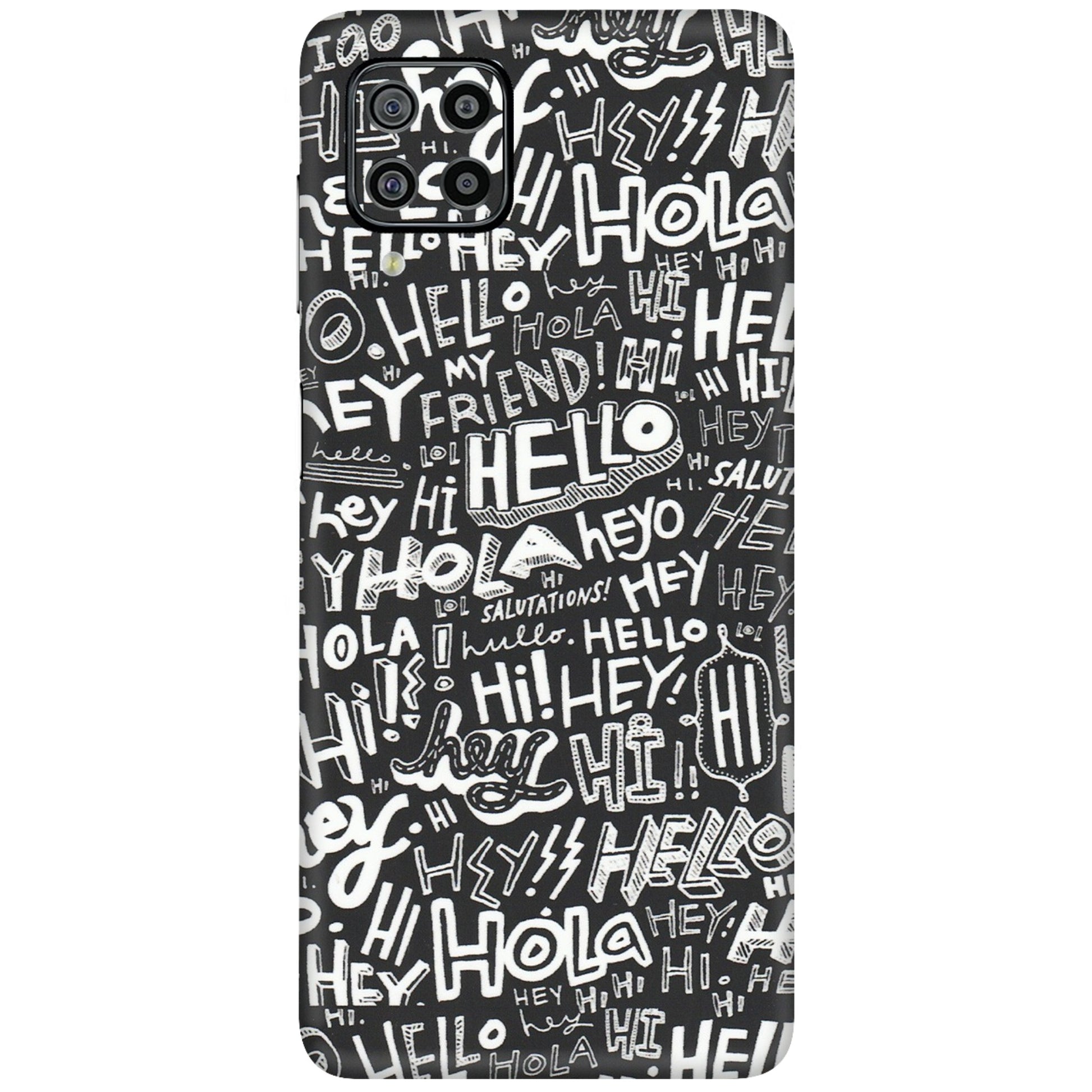 Samsung M/F/Note/Flip and C Phone Skins (All Models) - Hi Hello Doodles - Matte Finish (M-25) Samsung Galaxy F22