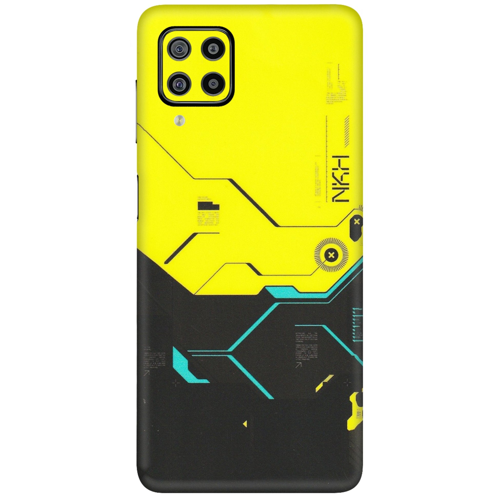 Samsung M/F/Note/Flip and C Phone Skins (All Models) - Black Yellow Technica - Matte Finish (M-53) Samsung Galaxy F22