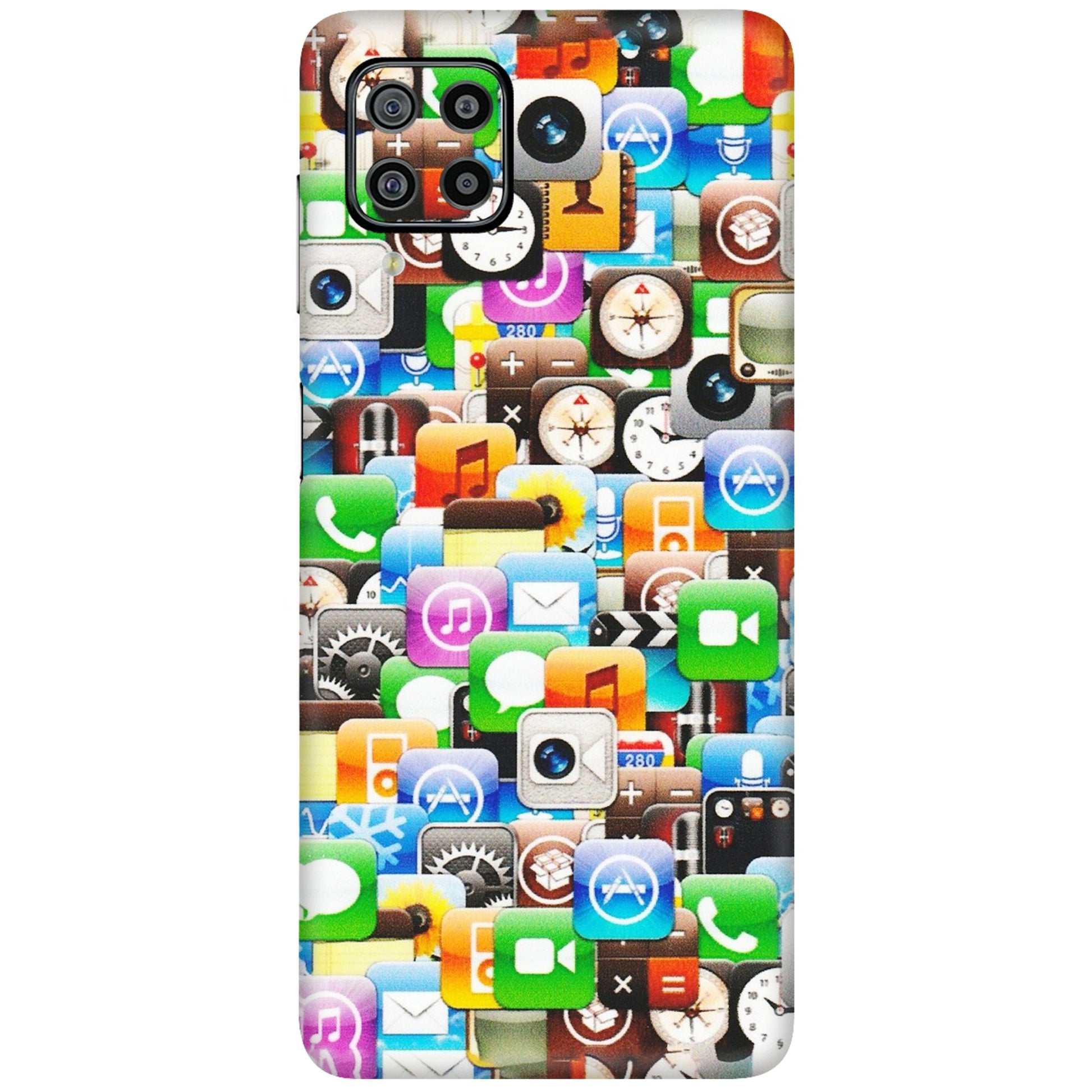 Samsung M/F/Note/Flip and C Phone Skins (All Models) - All Apple Icons - Matte Finish (M-93) Samsung Galaxy F22