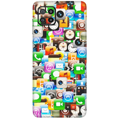 Samsung M/F/Note/Flip and C Phone Skins (All Models) - All Apple Icons - Matte Finish (M-93) Samsung Galaxy F22