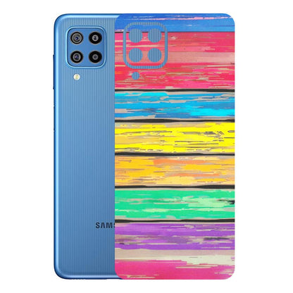 Samsung M/F/Note/Flip and C Phone Skins (All Models) - Multi Colour Wooden Wall - Matte Finish (M-96) Samsung Galaxy F22