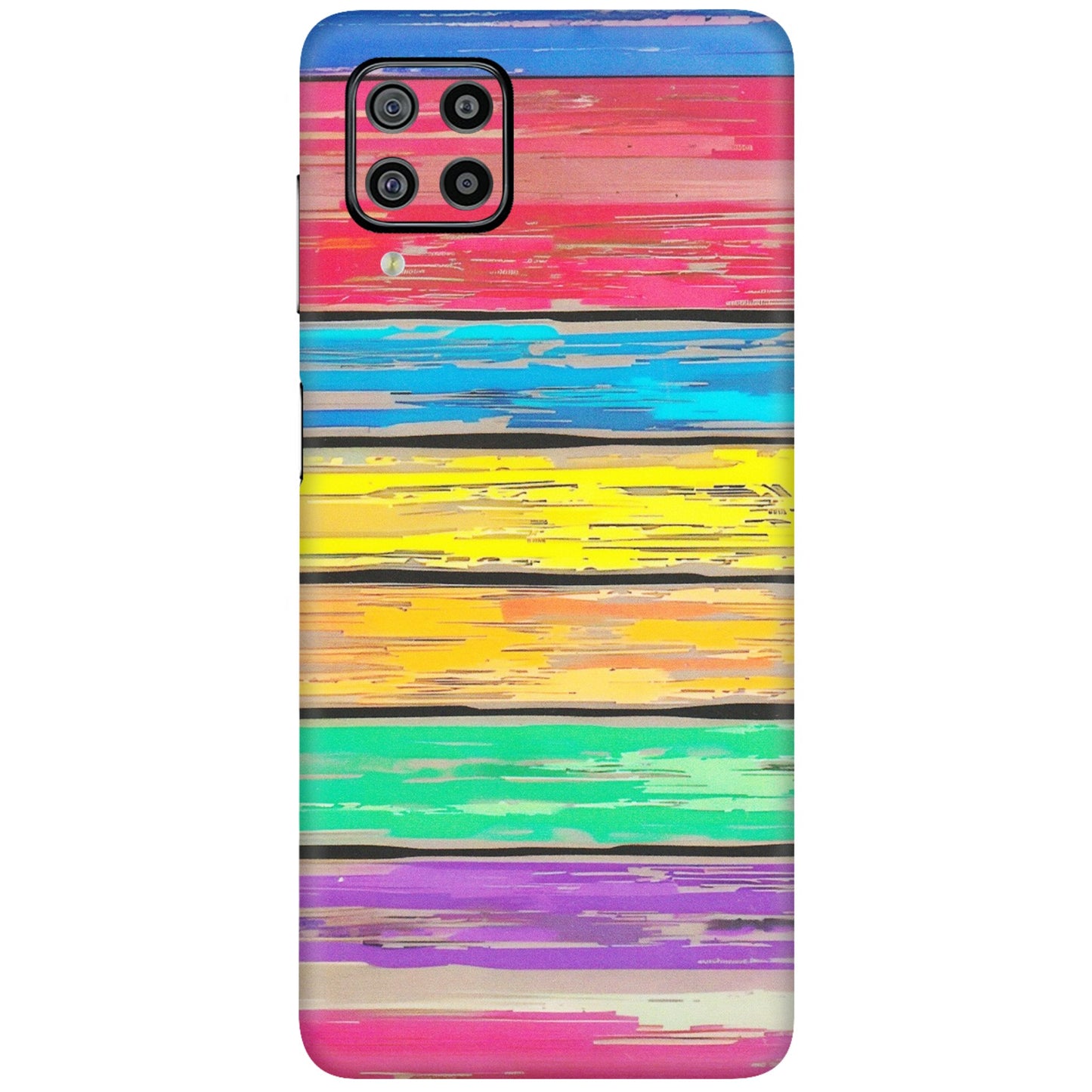 Samsung M/F/Note/Flip and C Phone Skins (All Models) - Multi Colour Wooden Wall - Matte Finish (M-96) Samsung Galaxy F22