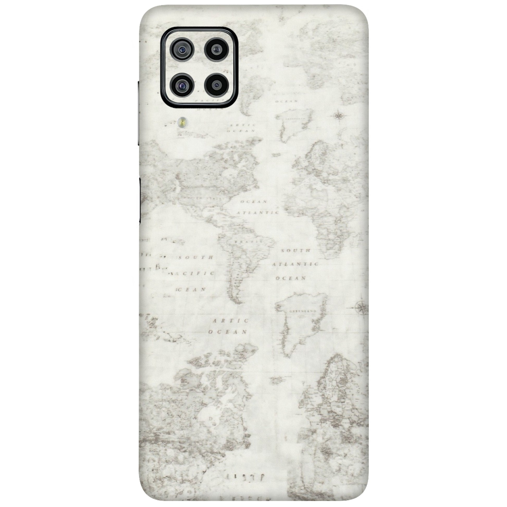 Samsung M/F/Note/Flip and C Phone Skins (All Models) - World Travel Map - Transparent Finish (T-04) Samsung Galaxy F22