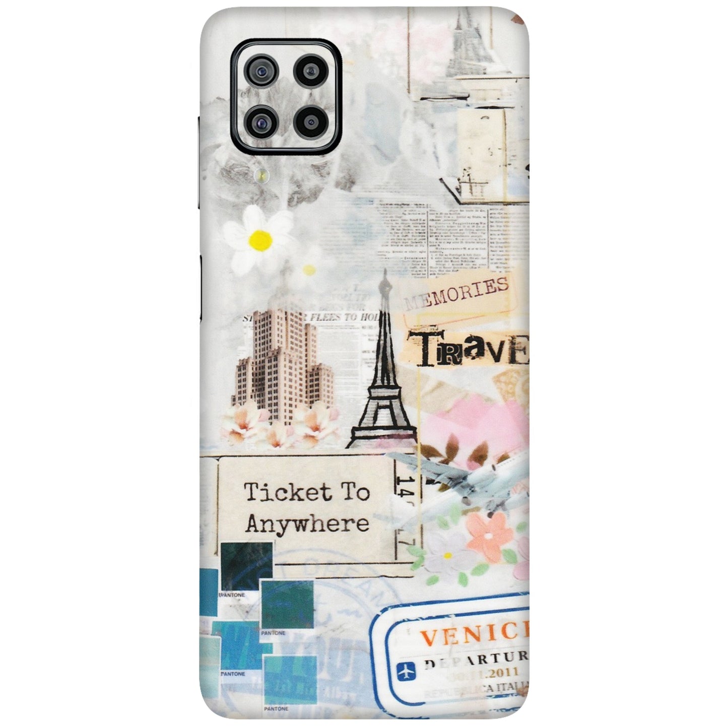 Samsung M/F/Note/Flip and C Phone Skins (All Models) - Travel Memories - Transparent Finish (T-09) Samsung Galaxy F22