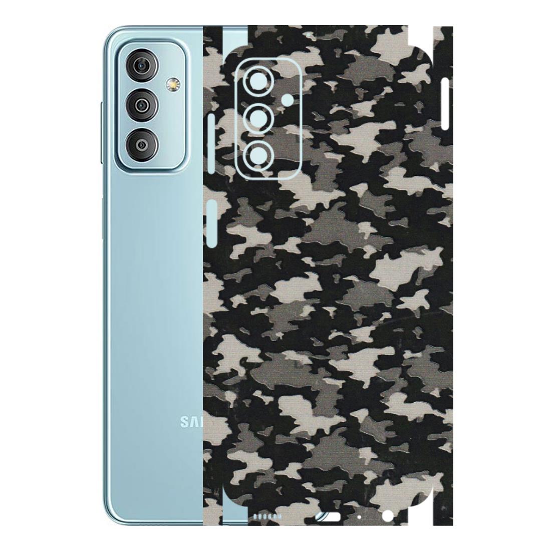 Samsung M/F/Note/Flip and C Phone Skins (All Models) - Black/Grey Camoflaunge - 3D Embossed Finish (L-142) Samsung Galaxy F23