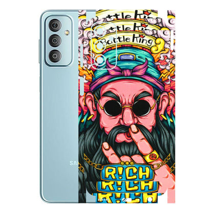 Samsung M/F/Note/Flip and C Phone Skins (All Models) - Battle King Dude Face - 3D Embossed Finish (L-178) Samsung Galaxy F23