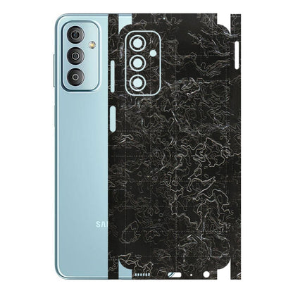 Samsung M/F/Note/Flip and C Phone Skins (All Models) - Black map Texture - 3D Embossed Finish (L-201) Samsung Galaxy F23