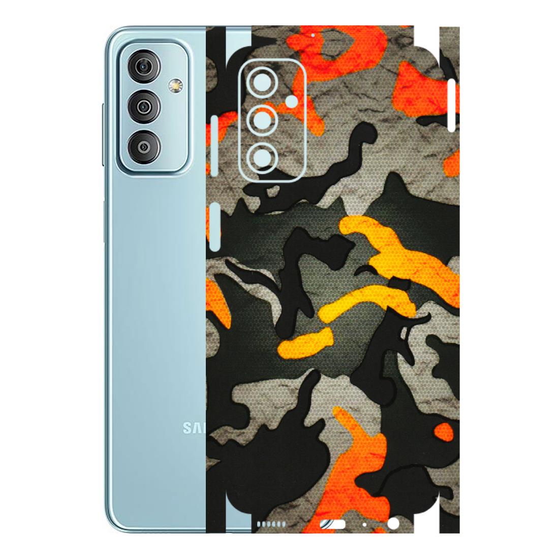 Samsung M/F/Note/Flip and C Phone Skins (All Models) - Orange Camouflage - 3D Embossed Finish (L-204) Samsung Galaxy F23