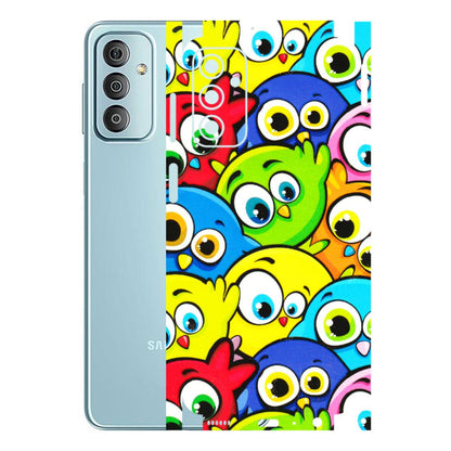 Samsung M/F/Note/Flip and C Phone Skins (All Models) - Cute Fluffy Birds - 3D Embossed Finish (L-213) Samsung Galaxy F23