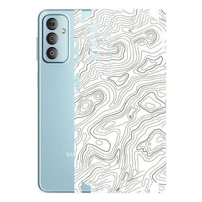 Samsung M/F/Note/Flip and C Phone Skins (All Models) - White Black Swirls - 3D Embossed Finish (L-219) Samsung Galaxy F23