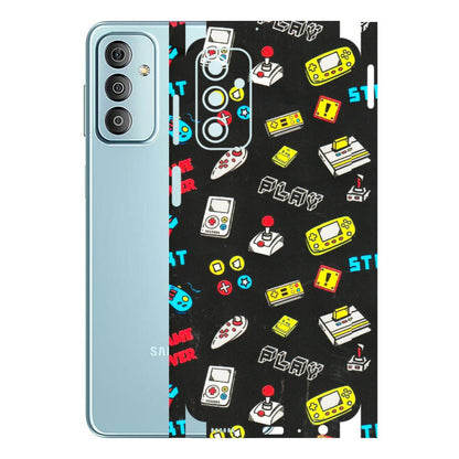 Samsung M/F/Note/Flip and C Phone Skins (All Models) - Gaming Doodles - 3D Embossed Finish (L-224) Samsung Galaxy F23