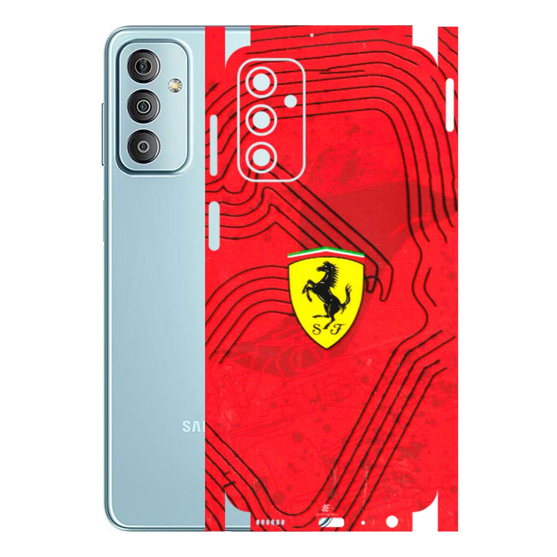 Samsung M/F/Note/Flip and C Phone Skins (All Models) - Red Ferrari Logo Stylish - 3D Embossed Finish (L-238) Samsung Galaxy F23