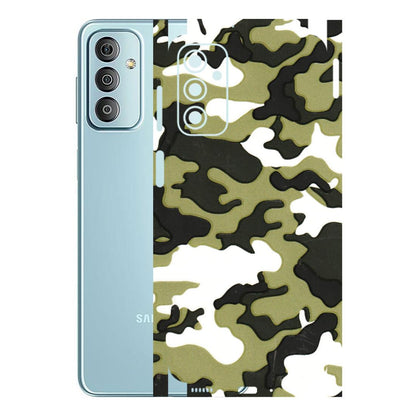 Samsung M/F/Note/Flip and C Phone Skins (All Models) - Camouflages White And Green - 3D Embossed Finish (L-243) Samsung Galaxy F23