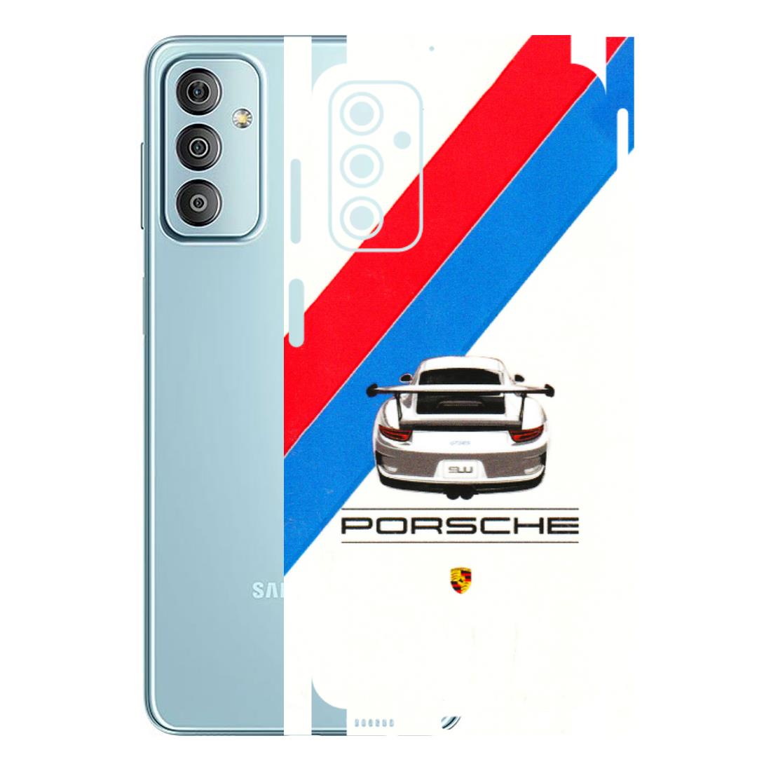 Samsung M/F/Note/Flip and C Phone Skins (All Models) - Porche Car Sober Logo - 3D Embossed Finish (L-248) Samsung Galaxy F23