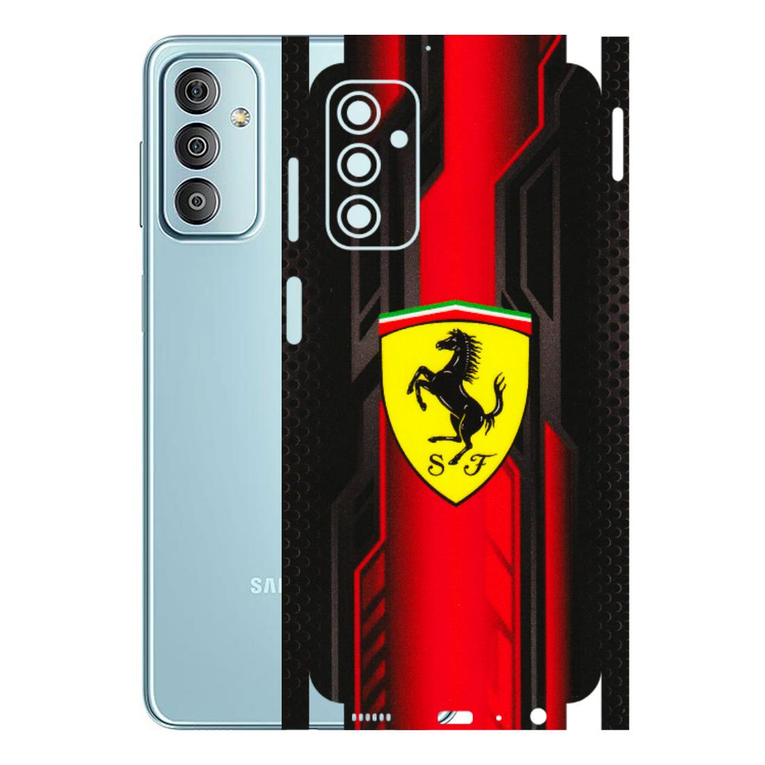 Samsung M/F/Note/Flip and C Phone Skins (All Models) - Black Ferrari Logo - 3D Embossed Finish (L-253) Samsung Galaxy F23