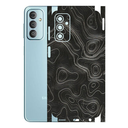 Samsung M/F/Note/Flip and C Phone Skins (All Models) - Abstract White Line Map - 3D Embossed Finish (L-269) Samsung Galaxy F23