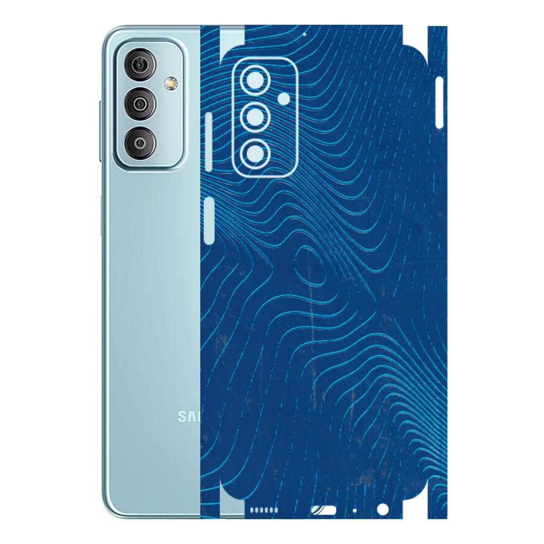 Samsung M/F/Note/Flip and C Phone Skins (All Models) - Abstract Blue Line Map - 3D Embossed Finish (L-272) Samsung Galaxy F23