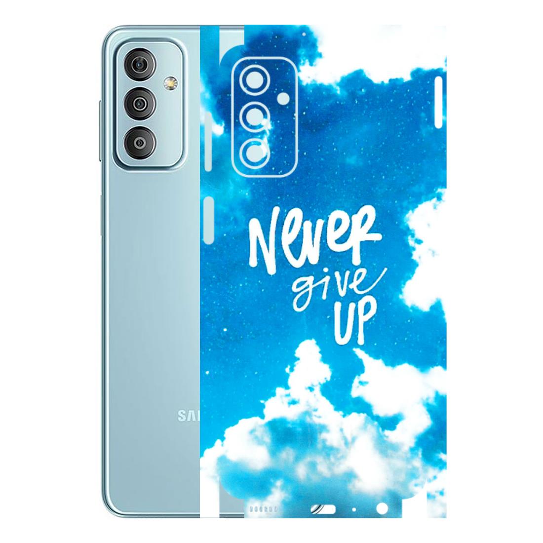 Samsung M/F/Note/Flip and C Phone Skins (All Models) - Never Give Up - 3D Embossed Finish (L-279) Samsung Galaxy F23
