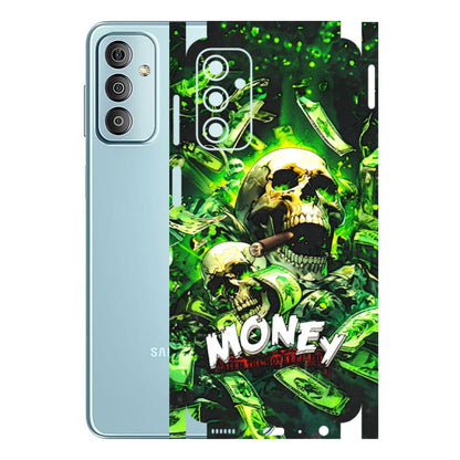 Samsung M/F/Note/Flip and C Phone Skins (All Models) - Skull Money - 3D Embossed Finish (L-303) Samsung Galaxy F23