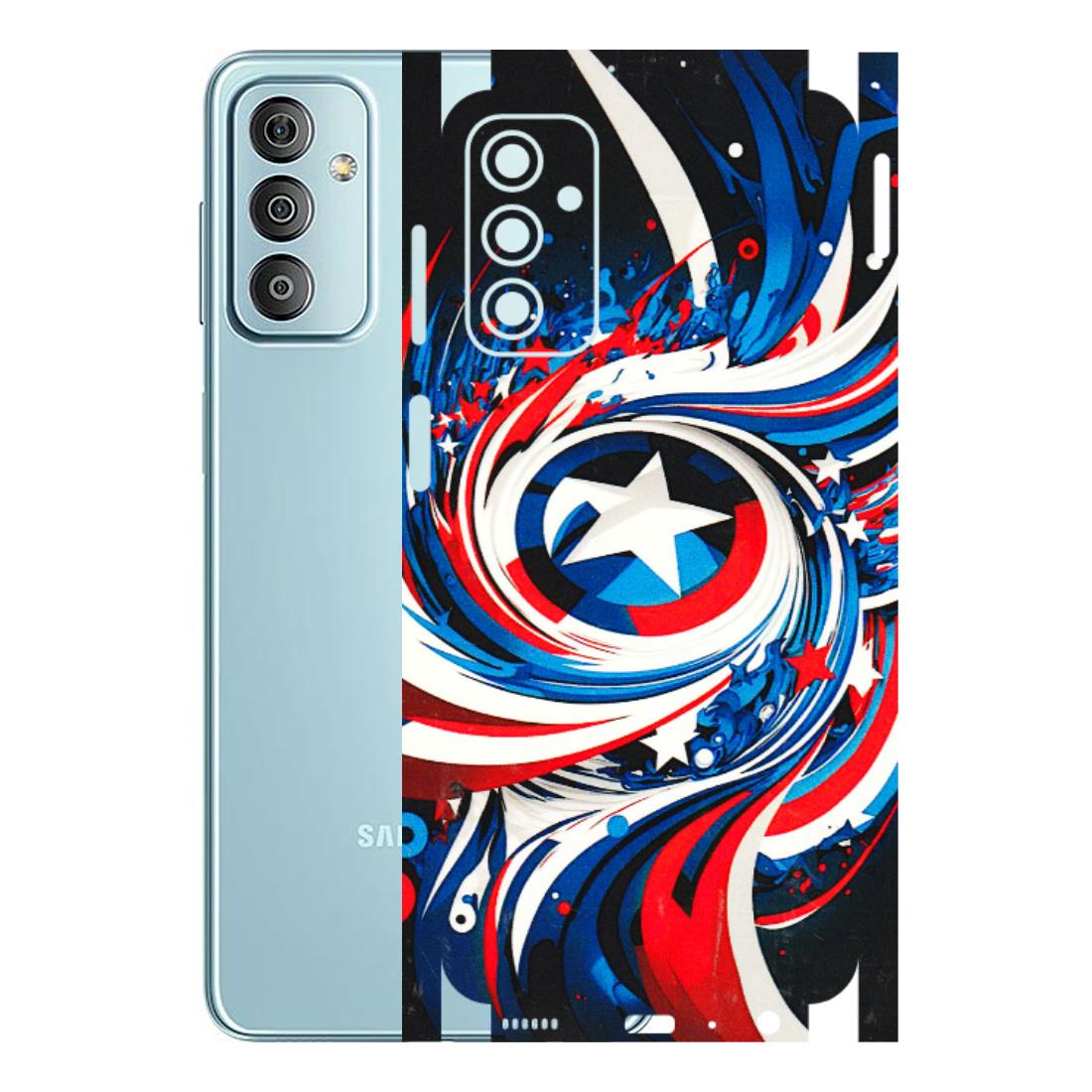 Samsung M/F/Note/Flip and C Phone Skins (All Models) - Captain America Logo - 3D Embossed Finish (L-307) Samsung Galaxy F23