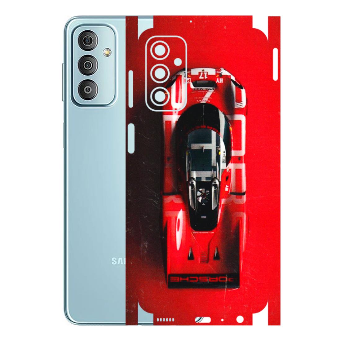 Samsung M/F/Note/Flip and C Phone Skins (All Models) - Red Porsche Car Logo - 3D Embossed Finish (L-315) Samsung Galaxy F23
