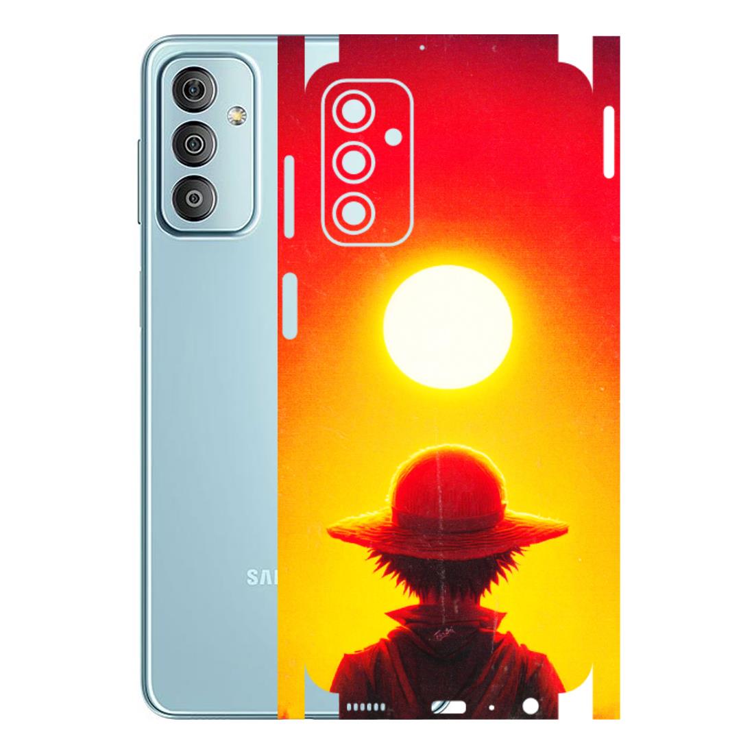 Samsung M/F/Note/Flip and C Phone Skins (All Models) - Cool Sunset With Monkey D.Luffy Anime - 3D Embossed Finish (L-329) Samsung Galaxy F23