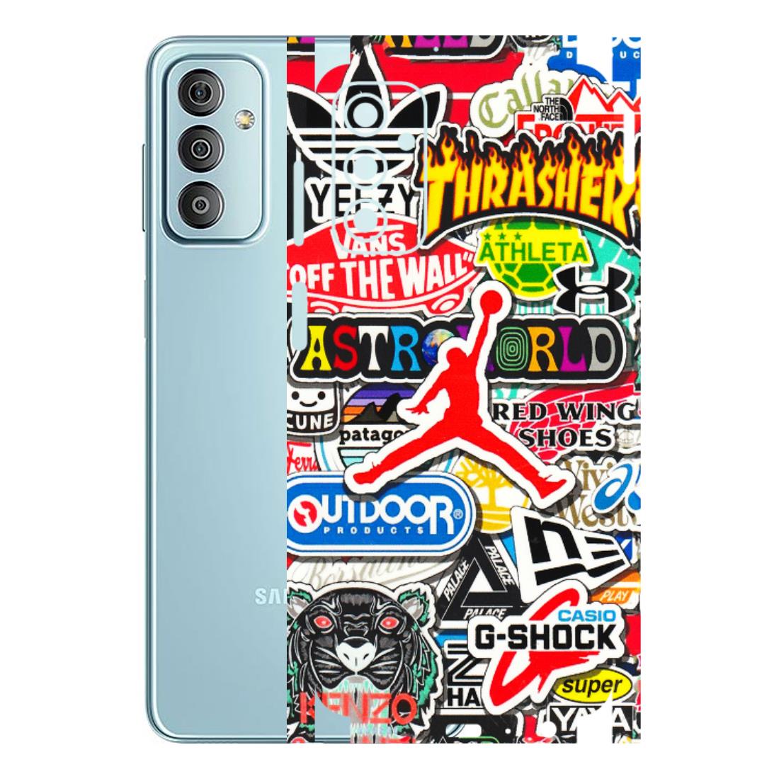 Samsung M/F/Note/Flip and C Phone Skins (All Models) - Multi Brands Sticker Graffiti - 3D Embossed Finish (L-37) Samsung Galaxy F23