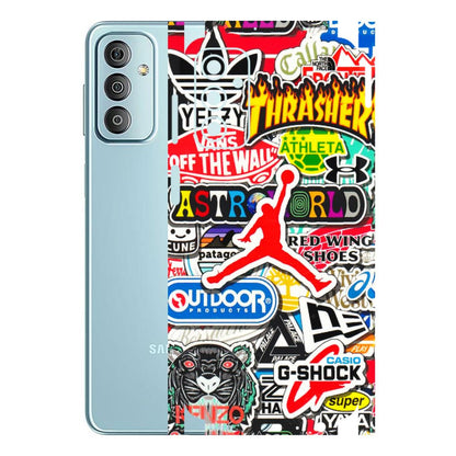 Samsung M/F/Note/Flip and C Phone Skins (All Models) - Multi Brands Sticker Graffiti - 3D Embossed Finish (L-37) Samsung Galaxy F23