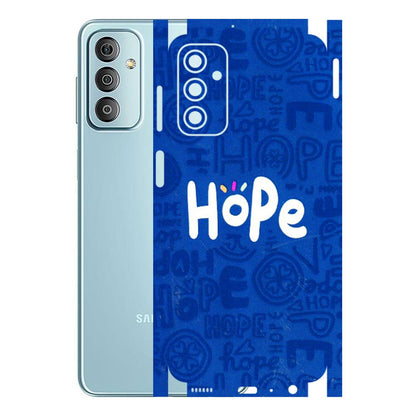 Samsung M/F/Note/Flip and C Phone Skins (All Models) - Hope Doodles Blue - 3D Embossed Finish (L-43) Samsung Galaxy F23
