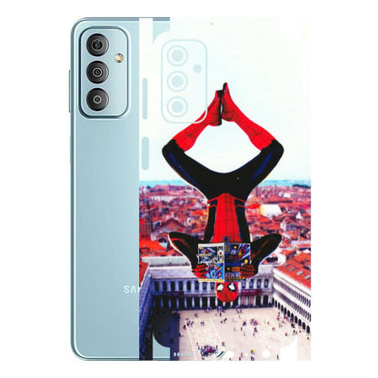Samsung M/F/Note/Flip and C Phone Skins (All Models) - Spiderman Hanging - 3D Embossed Finish (L-53) Samsung Galaxy F23