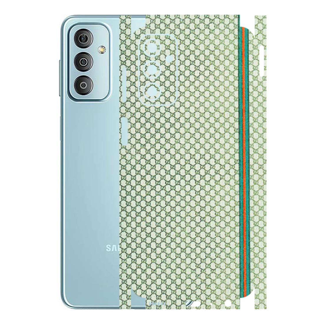 Samsung M/F/Note/Flip and C Phone Skins (All Models) - Gucci Fabric Pattern - 3D Embossed Finish (L-73) Samsung Galaxy F23